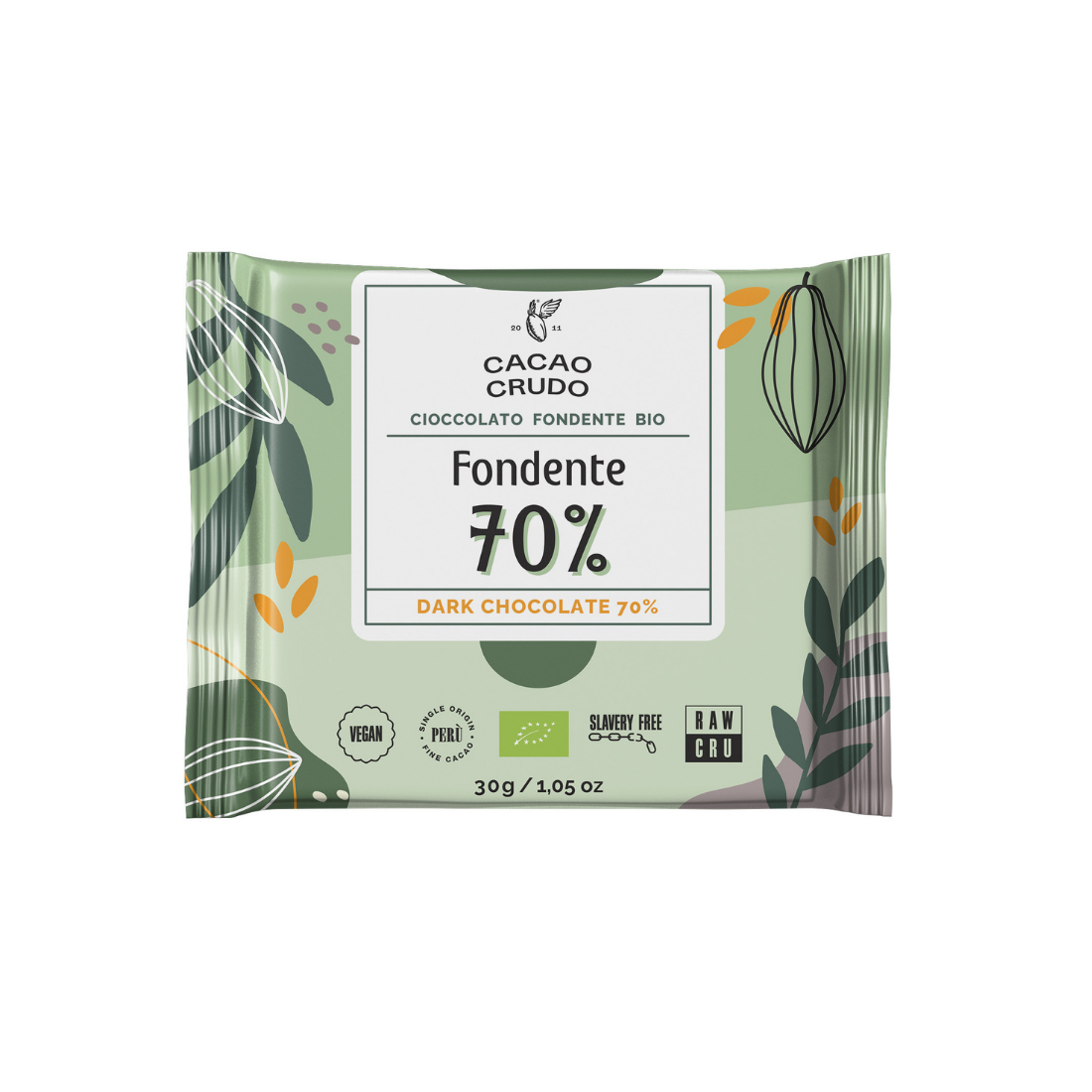 Fondente Bio 70% - Cacao Crudo 30gr